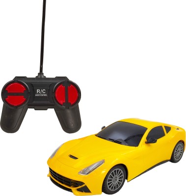 Humaira RC Super Racing Remote Control Car 4 Channel Wireless 1:24 Scale Toy for Kids(Yellow)