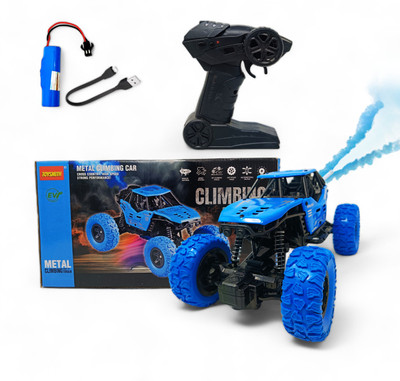 FANSEEKART Metal Body Rechargeable Remote Control Rock Crawler Car for kids_C6(Blue)