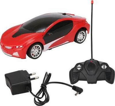 planettoy New_3D LED Light famous Modern Car with Remote Control(Red)