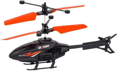 BRIJBAZAAR Flying Helicopter with Hand Induction Watch |Radio RC Remote Control Helicopter(Black)