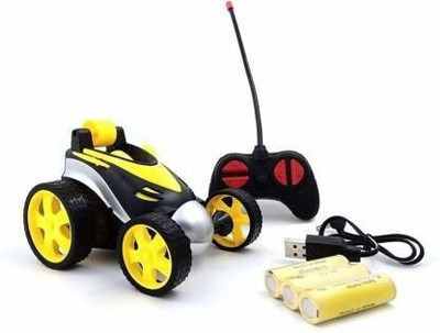 Skyler Collection Skyer Collection R/c Stunt Car with Remote Control Battery and Charger Boys Toys(Yellow)