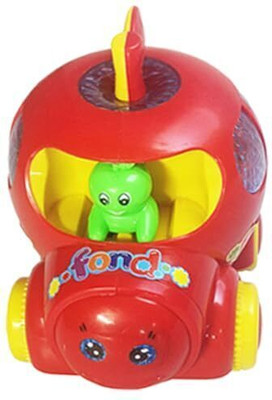 Gurukrupa Intelligent Fruit Car 3D Light and Music Sound Effect - Red(Red)