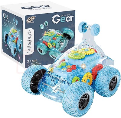 RIGHT SEARCH Gear Stunt Car Toy for Kids with Music & Light 360° Rotating Stunt Car(Multicolor)