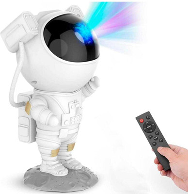 TrueBucks space projector night light bedroom remote control-360d ,timer galaxy lamp(White)