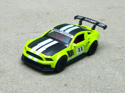 balajiecom 1:36 mustang gt Style Sports Car Alloy Metal Toy – Openable Doors & Tailgate(Parrot Green)