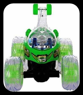 U.R.M. Enterprises Rechargeable Twisting Stunt Car With 360 Degrees Rotation G44_new814(Green)