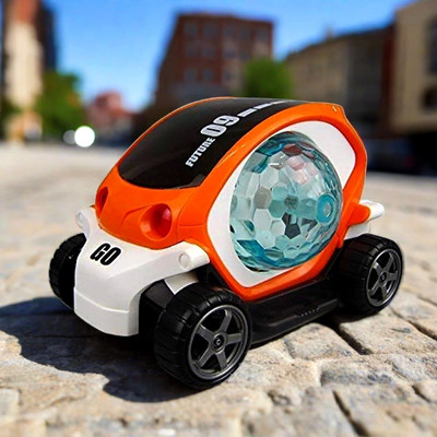 Vastate 360 Degree Rotating Stunt Car Toy With Disco Ball Lights And Music For Kids(Multicolor)