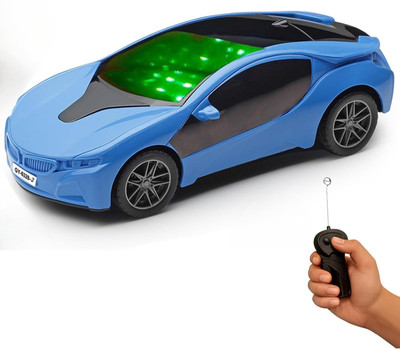 Glimring 3D Famous Remote Control Lighting Racing Famous Car for 3+ Years Kids(Blue)
