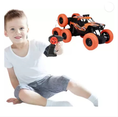 HornFlow 8 Wheel Rock Car Orange For kids with Fully Remote Control (Orange)(Orange)