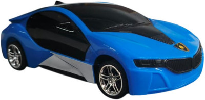 TOYS-TALK 3D Light-Up Remote Control Sports Car(Blue)