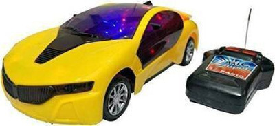 Toodles NEW_Wireless Remote Control Fast Modern Car With 3D Light, CAR_As-123(Yellow)