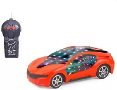 Tenmar BEST TOYS 3D LED Light Fast Modern Car with Remote Control (Red, Black)(White)