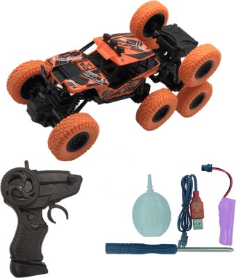 TYGATEC 8 Wheeler Rock Crawler RC 8 Wheel Car Monster Truck Car 1:18 Scale Toys for kids(Orange)