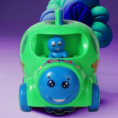 Gurukrupa Intelligent Fruit Car with 3D Light and Music Sound Effect - green(Green)