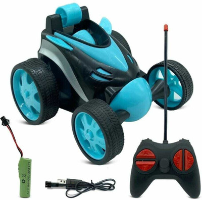 HouseOfCommon 360° Tumbling Roller Rotation Mini Stunt Car Racing Wireless (multicolour)(Multicolor)