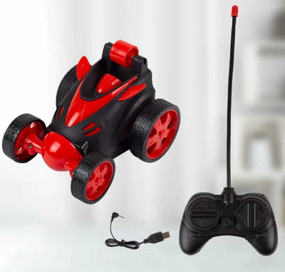 3 Jokers mini rc stunt car radio electric drift rotating wheel remote control toy for boy(Multicolor)