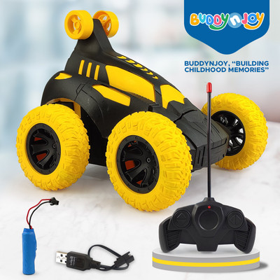 Buddynjoy High Performance RC Stunt Car for Kids 3+ Year(Yellow)