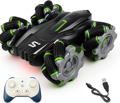 DWH 4x4 Remote Control Stunt Car for Kids | Rechargeable RC Car| Gift for Boys(Black)