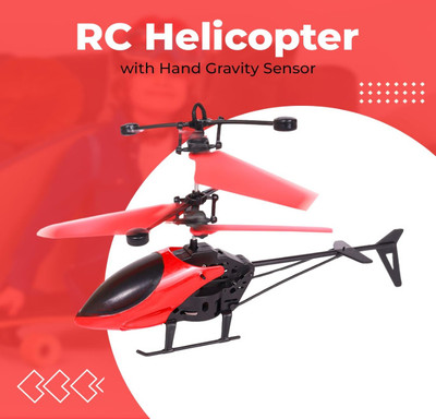 APJ enterprise Remote Control Helicopter Toy RC with Hand Sensor for Kids Multicolor(Red)