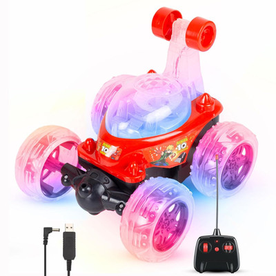 SHREEJI ENTERPRISE RC Rechargable Acrobatic 360° Twisting Stunt Car with Music & Lights SC02(Multicolor)