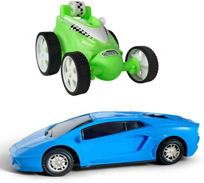 Magic Moments RC Stunt Spin & Speed Car Combo(368- GREEN, 555- BLUE)