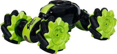 Himnaaz Twist Stunt Car with Remote control | Pack of 1)(Green)