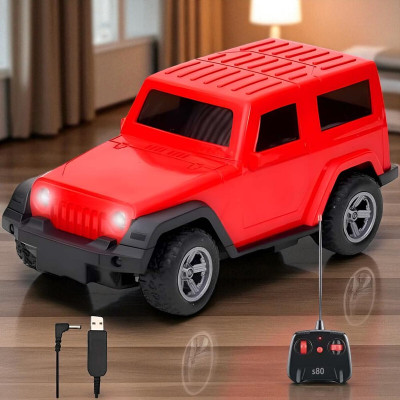 Just97 Remote control Thar Rechargable RC Toys For Kids With Music_J08(Red)