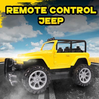 wesoulgifts Remote Control Jeep Car Yellow Color with LED Lights(Yellow)