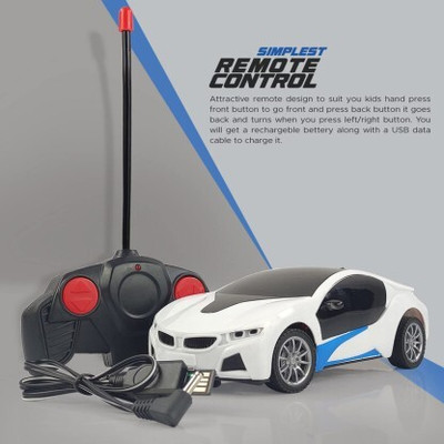 Skyler Collection Skyer Collection R/c 4 Function 3D Remote Control High Speed 3D Famous Car Kids(White)