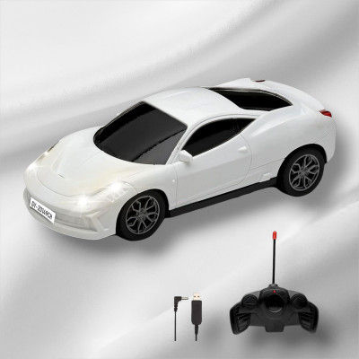 AS TRADERS Famous Car Rechargeable Remote Control Toy W21(White)