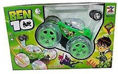 JOYWHIZ Rechargeable Remote Control 360 Degree Rotating Stunt Car for Kids M79(Green)