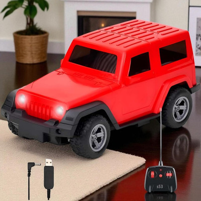 Just97 Remote control Thar Rechargable RC Toys For Kids With Music_I77(Red)