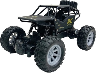 Bhagwati Plastic 1:18 Rechargeable 4Wd 2.4GHz Rock Crawler Off Road R/C Car Monster Truck(Multicolor, Black)