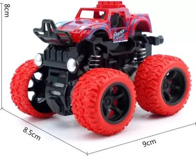 GourPanda Monster Truck Cars, Push and Go Toy Trucks Friction Powered Cars(Multicolor)