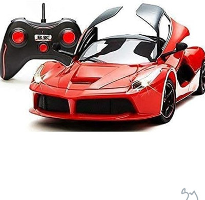 RG TRADERS Rechargeable Ferrari Style Remote Control Car With Opening Doors_Red 97(Red)