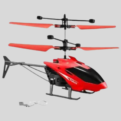 Zenvy Falcon RC Helicopter Toy Rechargeable Remote Control Helicopter with USB Cable(Red)