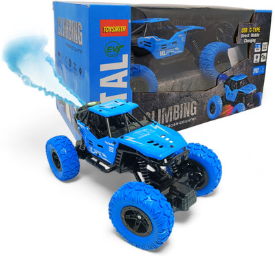 ZODZE Metal Body Rechargeable Remote Control Rock Crawler Car for kids_C18(Blue)