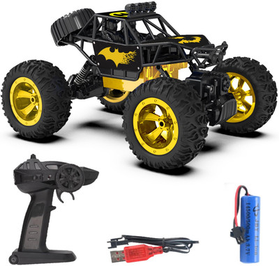 CADDLE & TOES Remote Controlled Rock Crawler RC Monster Truck, 4 Wheel Drive, 1:18 Scale(Black, Yellow)