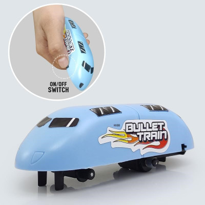 lavilok High Speed Metro/ Bullet Train with Track Battery Operated Train_841(Blue)
