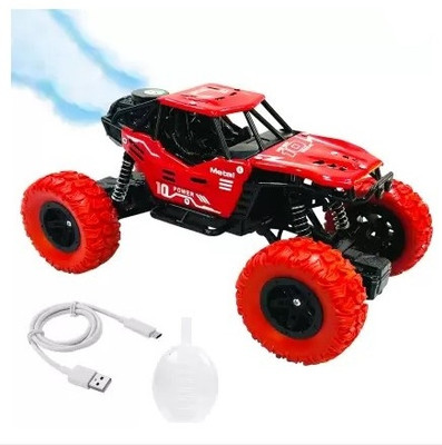 Pepstter Remote Control Led Light Rock Crawler Mist Smoke Spray Function High Speed Car(1:6 RC Off Road Monster Truck Rock Climbing Car Toy for Kids, (Color May Vary))