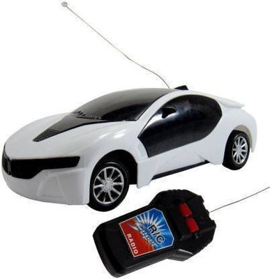Toodles NEW_Control Fast Modern Car with 3D Light | Go Forward, Backward, Stop(White)