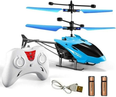 Spectra Hub Remote Control Helicopter toy with Lighting & Charging Cable for kids(Blue)