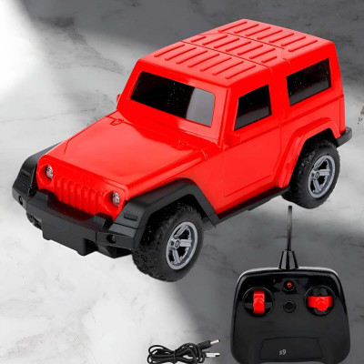 Just97 Remote control Thar Rechargable RC Toys For Kids With Music_H20(Red)