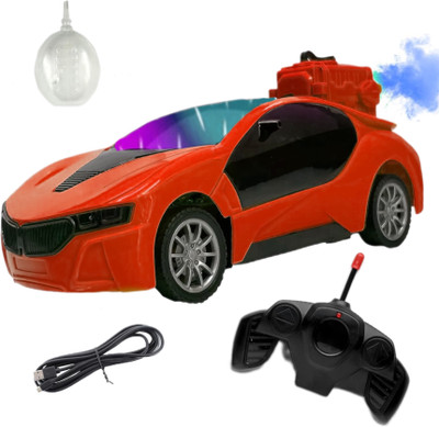KAVANA Famous Car Remote Control 3D with LED Lights & Smoke, Chargeable 4(Multicolor)