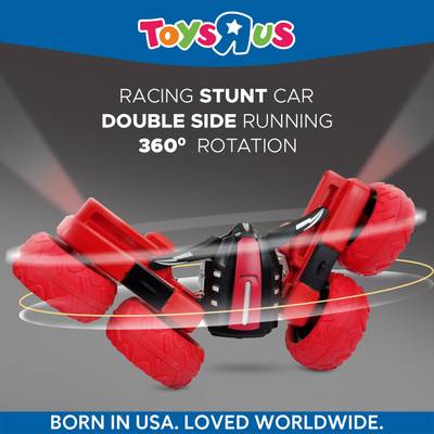 Toys R Us Fastlane 360° Rotating Stunt RC Car with Double-Sided Driving & Lights for Kids