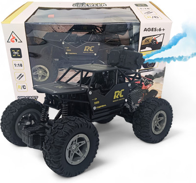 fizz Remote Control Metal Rock Crawler monster Car with Smoke mist Effect for kids-39(Multicolor)