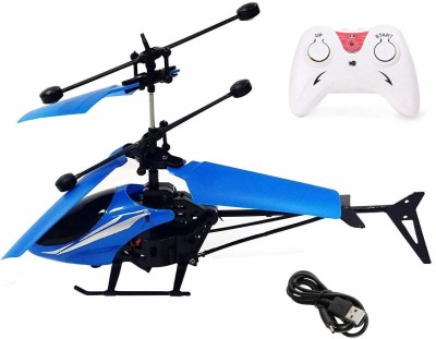 gthf MRT-Plastic Remote Control and Hand Sensor Helicopter, Pack of 1, Multicolour(Blue)