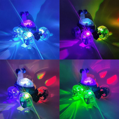JOYWHIZ Rechargeable- Remote Control 360 Degree Rotating Stunt CAR for Kids B19(Blue)