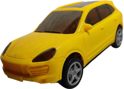 arrcollection Remote Control Fast Modern Car With 3D Light Toy for Kids(yellow with black)