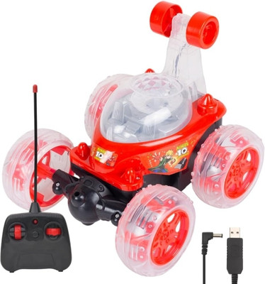 GAMINGMOOD 360° Rotate Stunt Car 3D Light & Music Remote Control Car(Multicolore)